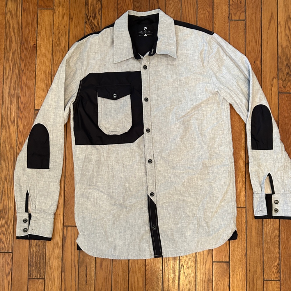 Coldsmoke Kilak Quilted Mens Long Sleeve Shirt Grey Black